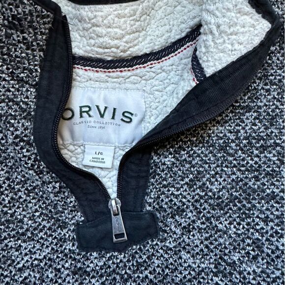 Orvis Quarter Zip Sherpa Lined Pullover - Picture 2 of 2